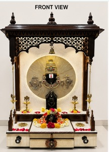 Trendy Hindu Temple Design for Home South Indian Style Lord Venkateswara Pooja <b>Mandir</b> for Home Traditional Pooja Unit Storage - Product Image 3