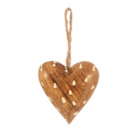 Ornement de Noël en bois en forme de cœur, personnalisable, fait main, suspendu, de haute qualité, écologique et durable, pour support d'arbre de Noël