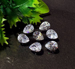 Moissanite blanche D VVS-VS de laboratoire, taille poire, certifiée GRA, effet de couleur/feu, pierres précieuses en vrac pour la fabrication de bijoux, KGN SILVER - Product Image 4