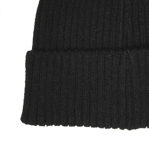 Bonnet d'hiver double couche personnalisé avec logo, jaune et noir, tricoté, haute visibilité, casquette de sécurité, bonnet chaud à revers, vente en gros - Product Image 4