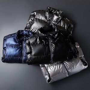 Chaleco Acolchado de Algodón Impermeable, Unisex, para Otoño e Invierno, Moderno, Brillante, Casual, Talla Grande, Grueso y Cálido - Product Image 4