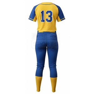 Uniforme de softball couleur unie le plus vendu, 100 % polyester, séchage rapide, respirant, léger, design personnalisé, tenue d'équipe sur mesure - Product Image 3