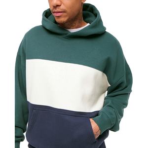 Pull-over à capuche à double panneau en coton mélangé pour hommes avec logo personnalisé Sweat-shirt en molleton lourd de qualité supérieure doublé de capuche surdimensionnée Style décontracté - Product Image 4