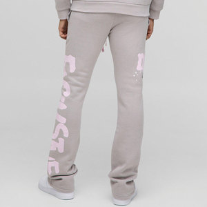 Ensemble survêtement homme coupe ample, pantalon de jogging et sweat à capuche, style streetwear oversize, en molleton épais uni, coupe évasée et ample - Product Image 6