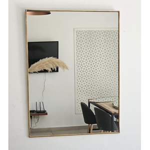Espejo de Maquillaje de Vidrio Transparente con Acabado Dorado para Decoración de Mesa, Decoración del Hogar, Tamaño Personalizado a Precio Accesible - Product Image 2