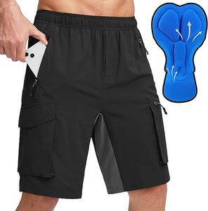 Men's Mountain Bike <b>Shorts</b> 3D <b>Padded</b> Loose Fit MTB Biking Riding <b>Cycling</b> Bicycle Biker <b>Shorts</b> with Zipper Pockets - Product Image 5