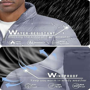 Blouson matelassé pour homme en velours double face à capuche, chaud et élégant, avec étiquette drapeau, idéal pour l'exportation - Product Image 4