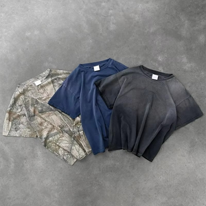 Camiseta Extra Grande Personalizada de 220 g/m², 100% Algodón, Corte Cuadrado para Hombre, Estilo Vintage - Product Image 1