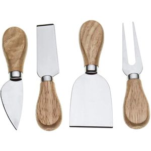 Juego de Cuchillos para Queso de Acero Inoxidable de Lujo, 4 Piezas, con Mango de Madera Natural, Accesorios Premium para Tabla de Charcutería, Venta al Por Mayor - Product Image 6