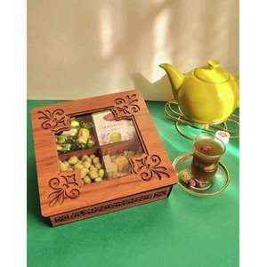 Moderno Recipiente de Madera y Acrílico para Frutos Secos con Tapa Transparente para Almacenamiento y Organización de Alimentos en el Hogar - Product Image 6