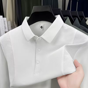 Fresh Autumn <b>Long</b> Sleeve Polo <b>T</b> <b>Shirt</b> Polo <b>T</b> <b>Shirt</b> for <b>Men</b> Premium Texture Clean Look Office Wear Smart Casual Style City Travel - Product Image 1