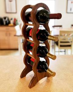 Wine holder premium bamboo decor decorative bottle <b>rack</b> sophisticated wine storage chic tabletop organiser elegant dining access - Product Image 3