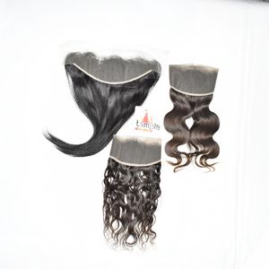 Extensions de cheveux humains 13*4 Frontal Braiding 100% non traités, ondulation profonde, cheveux vierges indiens de temple, couleur naturelle noire, pour femmes, pour revendeurs - Product Image 3