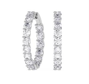 Pendientes de Aro con Diamantes de Moissanita de Alta Calidad, Corte Brillante Redondo, para Mujer, Adecuados para Uso Diario y Eventos de Boda - Product Image 3
