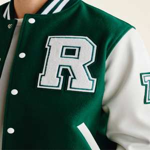 Veste universitaire pour homme de qualité supérieure, personnalisable - Style décontracté ample, tissu peigné respirant, design coupe-vent - Product Image 5