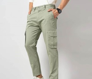 OEM <b>mens</b> cargo pants <b>stretch</b> pants elastic waist pants for gym warm up fitness wear - Product Image 2