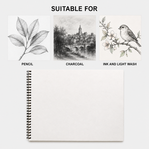 Carnet de croquis Hawamahal A4, 125 g/m², 50 feuilles, reliure spirale, papier sans acide pour dessin au crayon et au fusain - Product Image 6