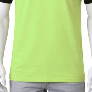 Polo piqué pour homme avec logo personnalisé, col et poignets contrastés, manches courtes, design bicolore personnalisé, vêtement décontracté pour homme - Product Image 5