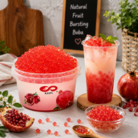 KEIFU 3.2kg Perlas de Boba de Frambuesa con Jugo, Bolas de Burbujas Instantáneas para Bebidas, Botella de Topping para Té de Burbujas, Certificado HALAL/HACCP