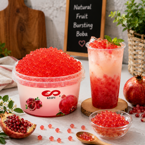 KEIFU 3.2kg Raspberry Popping Boba Pearl Juice Ball Instant Bursting Bubble Tea Drink Topping <b>Bottle</b> HALAL/HACCP Certified - Product Image 2