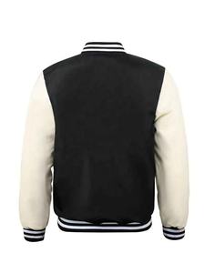 Chaqueta Universitaria de Lana con Mangas de Cuero OEM, Diseño de Letras Bordadas en Chenilla, Chaqueta Universitaria de Béisbol - Product Image 2