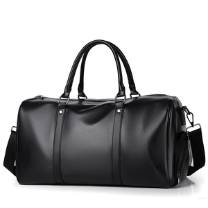 Sac de voyage en cuir pour homme, forme ovale, poignée supérieure, fermeture éclair, capacité 36-56L, design durable - Product Image 4