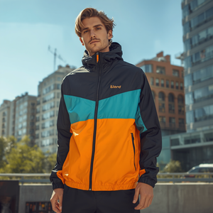 <b>Men</b> Windbreaker Jacket Lightweight Windproof Outdoor Casual Sports Outerwear OEM Wholesale Supply - Product Image 1