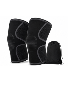 Genouillères de compression souples en néoprène robustes et personnalisées pour l'entraînement de force athlétique, respirantes et sécuritaires pour le fitness - Product Image 2
