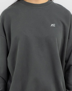 เสื้อสเวตเชิ้ตผู้หญิงแบบหนา ทรงโอเวอร์ไซส์ คอกลม แขนยาว สไตล์วินเทจ - Product Image 3
