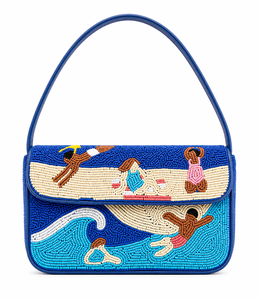 Sac à bandoulière de luxe fait main pour femme, en perles de verre, motif champignon et homard, thème plage, haute qualité, capacité 1L, personnalisable OEM ODM, vente en gros - Product Image 1