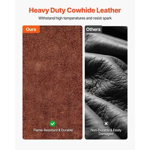 Manicotti in Pelle Bovina Resistente per Saldatura, Protezione Braccia Ignifuga e Termoresistente, Guanti di Sicurezza per Attrezzatura Protettiva - Product Image 3