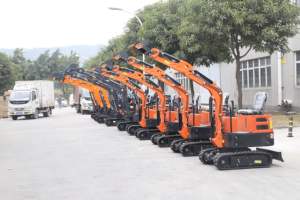 เครื่องขุดไฮดรอลิกขนาดเล็ก800กก. 1000กก. 2000กก. พร้อม CE และ EPA พร้อมตัวถังพับเก็บได้และบูมด้านข้าง - Product Image 5