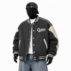 Men's Streetwear Varsity Jacket with <b>Classic</b> Baseball Design and Comfortable Fit - Product Image 3
