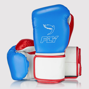 Premium Pro Fly Boxing Sparring Gloves Blue Red Real Cowhide Leather Training Boxing Gloves <b>Adjustable</b> <b>Strap</b> Oem Fly Gloves - Product Image 1