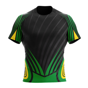 Tenue de rugby 100% polyester légère, personnalisable, ensemble maillot et short de rugby, design personnalisé, impression sur mesure - Product Image 1