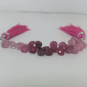 4mm 6mm Natural Ruby Faceted Pear Briolette Gemstone <b>Beads</b> Strand From Wholesale Manufacturer at Dealer Price Order Now Alibaba - Product Image 1