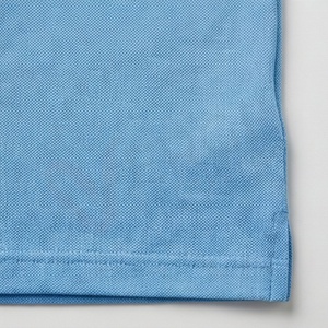 Men's <b>Light</b> <b>Blue</b> Short Sleeve Cotton Pique <b>Polo</b> <b>Shirt</b> Casual Breathable Solid Knitted Regular Fit - Product Image 5