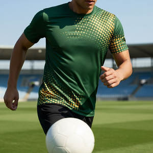 Wholesale Custom Sports T Shirt Quick Dry Polyester Gym Running Training Shirt Soccer Jersey OEM ODM Manufacturer - Product Image 6