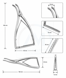 เครื่องมือผ่าตัดแบบใช้ซ้ำได้ AL MIDA Orthopedic Lamina Spreader ทำจากสแตนเลส สำหรับแยกแผ่นกระดูก ใช้สำหรับการผ่าตัดกระดูกสันหลัง ได้รับมาตรฐาน CE - Product Image 3
