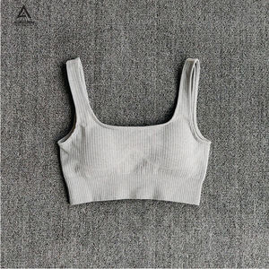 Conjunto de Yoga AIFRAN de 2 Piezas, Top sin Mangas con Cuello Redondo y Tirantes Cruzados, Shorts de Cintura Alta, Spandex/Nailon - Product Image 6