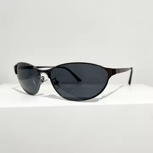 Lunettes de soleil futuristes Y2K de style ovale pour hommes et femmes, lunettes de soleil rétro de luxe de haute qualité - Product Image 2