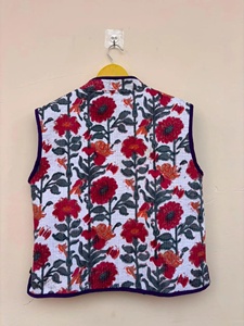 Handmade Beaded Suzani Velvet Sleeveless Vest Floral Pattern Single Button Closure Vintage Style Breathable V-neck <b>Women's</b> - Product Image 3