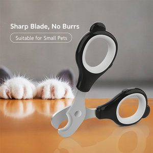 กรรไกรตัดเล็บสัตว์เลี้ยงสแตนเลสสำหรับแมวและสุนัขพร้อมด้ามจับกันลื่นแบบนุ่ม ใบมีดโค้งปลอดภัย กรรไกรกรูมมิ่ง - Product Image 3