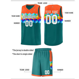 Ensemble d'entraînement de basketball unisexe personnalisé de haute qualité, grande taille, avec logo imprimé par transfert thermique, respirant et à séchage rapide - Product Image 3