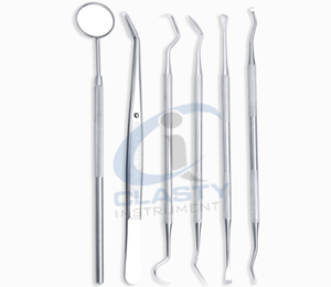 Professional Dental Care Kit Manual Teeth <b>Cleaning</b> Tools Oral Hygiene Including Mirror Tartar <b>Scraper</b> Dental Probe Tweezer - Product Image 4