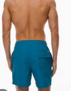 <b>Mens</b> Solid Color Board Shorts Quick Dry Drawstring Casual Swim <b>Trunks</b> with Pockets Mid Waist Short Length - Product Image 3
