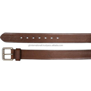 Cinturón informal de cuero de moda para hombre, novedad, hecho a mano, suministro al por mayor con hebilla de latón, tamaños personalizados - Product Image 3