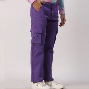 Pantalones Cargo Rectos para Hombre, Personalizados OEM ODM, de Venta Caliente, con Tela de Algodón, Cierre de Botones y Bolsillos Laterales, Ropa Casual, MOQ Bajo - Product Image 4