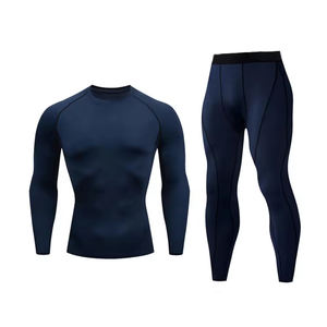 Ensemble de compression pour hommes avec logo personnalisé, faible MOQ, vêtements de sport, tenue de gym, combinaison de compression sportive, ensemble de fitness - Product Image 1