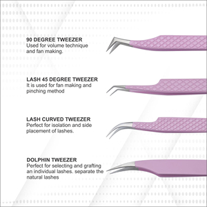 Pinzas Profesionales de Precisión para Pestañas de Acero Inoxidable Kaamir Instruments KI-LT-2644 10mm con Mango Cómodo y Punta Suave para Cejas - Product Image 2